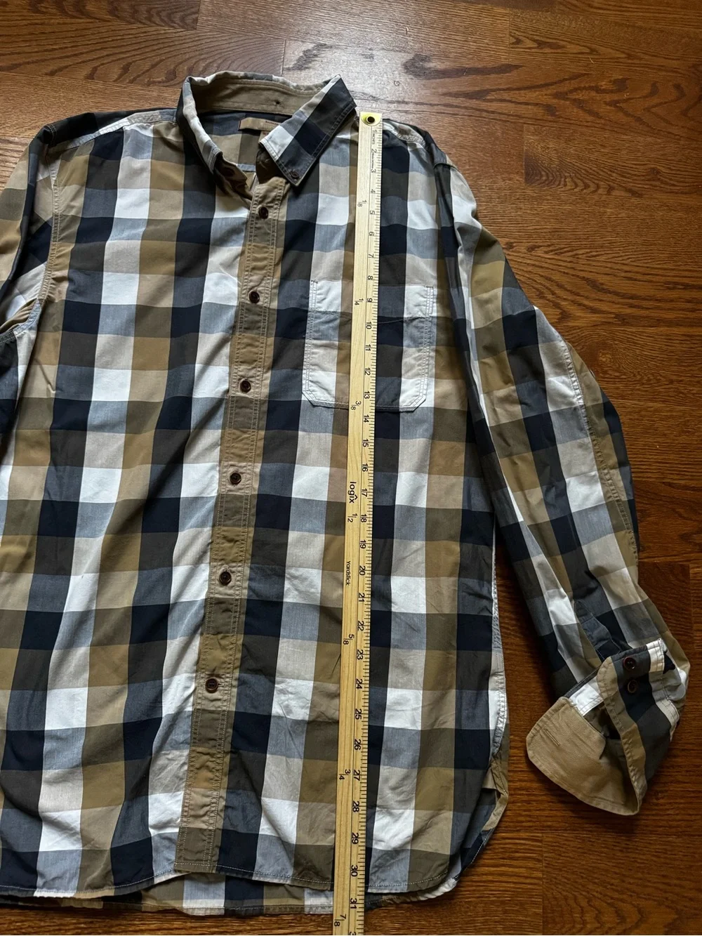 Banana Republic Heritage Men’s L Plaid 100% Cotton Button Down Shirt